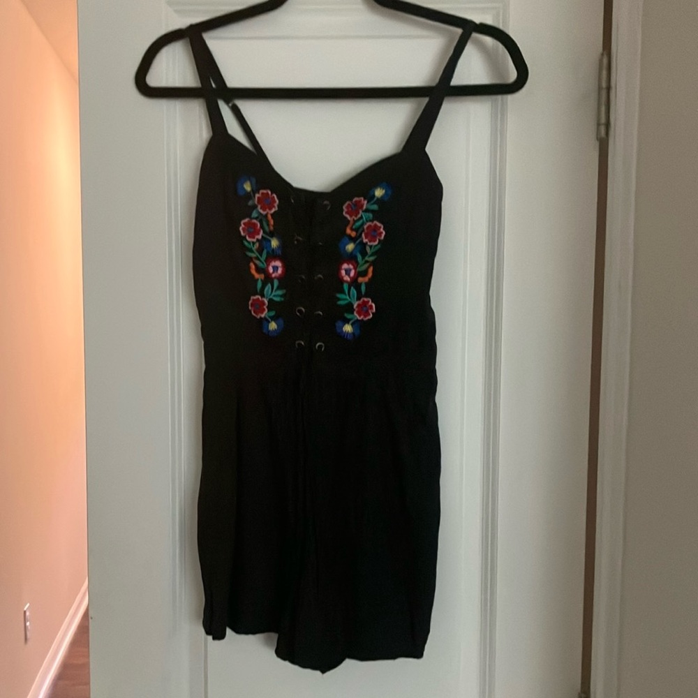 Hollister Black Smocked Top